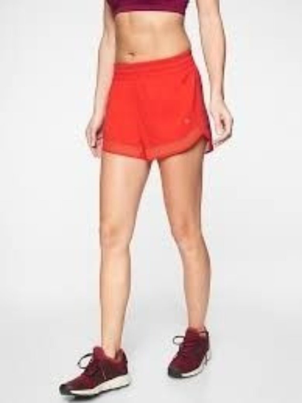 Athleta Mesh Racer Run Mid Rise 4" Shorts NWT 3X PLus